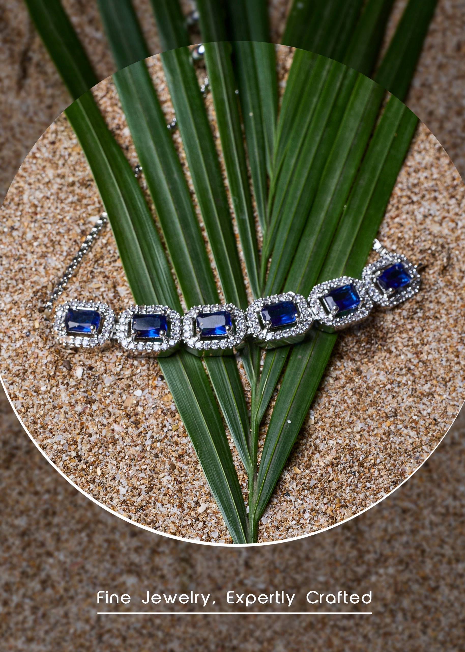 Blue Stone Jewelry Set –Necklace And Earrings With FREE Bracelet, Combo for Women | Wedding & Festive Wear