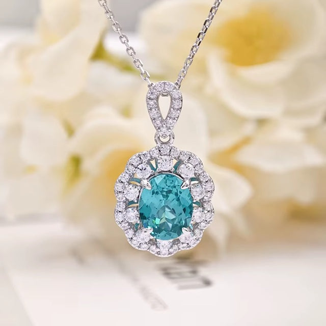 Blue Color Stone Studded Silver Plated 3 Pcs Jewelry Set With Pendant Earrings And Ring